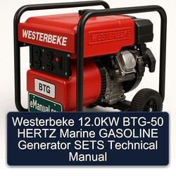 Westerbeke 10.0kw BTG-50 Hertz Marine Gasoline Generator Sets Service Repair Workshop Manual PDF