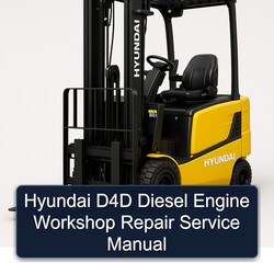 Hyundai D4D Diesel Engine Service Repair Workshop Manual PDF