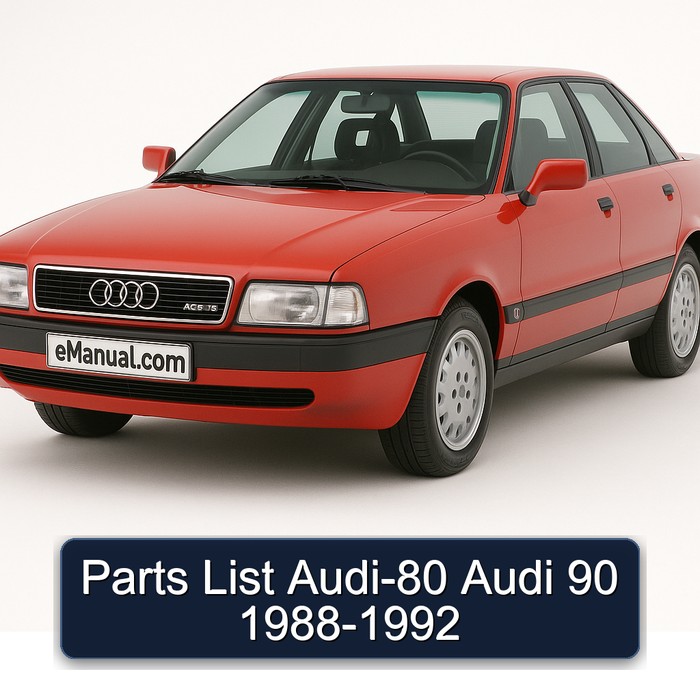 1988-1992 Audi 90 Parts Catalog PDF