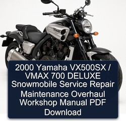 2000 Yamaha VX500SX / Vmax 700 Deluxe Snowmobile Maintenance Overhaul Service Repair Workshop Manual PDF