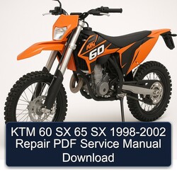 1998-2002 KTM 60 SX 65 Service Repair Workshop Manual PDF