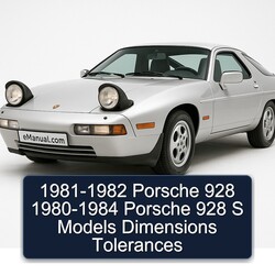 1981-1982 Porsche 928 1980-1984 Porsche 928 S Models Dimensions Tolerances