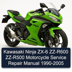 1990-2005 Kawasaki Ninja ZX-6 ZZ-R600 ZZ-R500 Motorcycle Service Repair Workshop Manual PDF