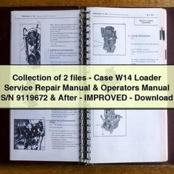 Collection 2 Files - Case W14 Loader Operators S/n 9119672 After Improved Operator's Manual PDF