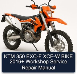 2016 KTM 350 EXC-F XCF-W Bike Service Repair Workshop Manual PDF