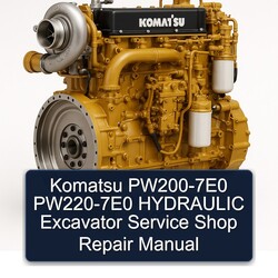 Komatsu PW200-7E0 PW220-7E0 Hydraulic Excavator Shop Service Repair Workshop Manual PDF