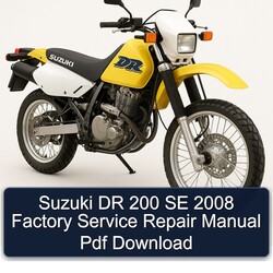 2008 Sherco SE Suzuki DR 200 Service Repair Workshop Manual PDF