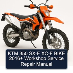 2016 KTM 350 SX-F XC-F Bike Service Repair Workshop Manual PDF