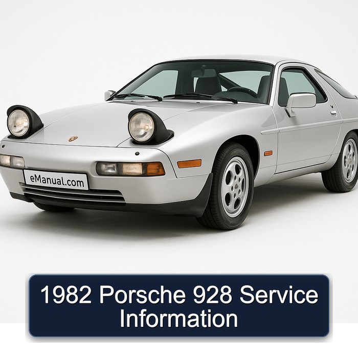 1982 Porsche 928 Information Service Repair Workshop Manual PDF