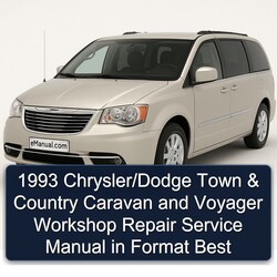 1993 Chrysler/dodge Town Country Caravan Voyager Format Best Service Repair Workshop Manual PDF