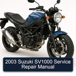 2003 Suzuki SV Models SV1000 Service Repair Workshop Manual PDF