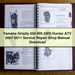 2007-2011 Yamaha Grizzly 350 IRS 4WD Hunter ATV - Shop Service Repair Workshop Manual PDF