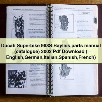 2002 Ducati 998 Superbike 998S Bayliss Parts (CATALOGUE) ( English German Italian Spanish French) Catalog PDF