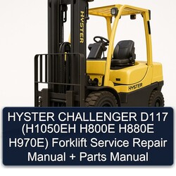 Hyster Challenger D117 (h1050eh H800E H880E H970e) Forklift H1050EH H970E Parts Catalog PDF