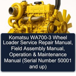 Komatsu WA700-3 Wheel Loader , Field Assembly Operation (serial Number 50001 Up) Service Repair Workshop Manual PDF