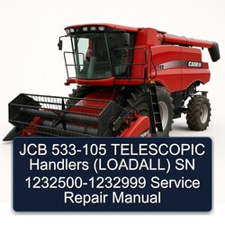 JCB 533-105 Telescopic Handlers (LOADALL) SN 1232500-1232999 Service Repair Workshop Manual PDF