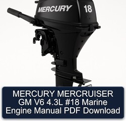 Mercury Mercruiser GM V6 4.3l 18 Marine Engine Service Repair Workshop Manual PDF