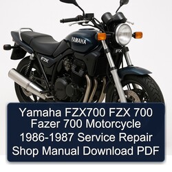 1986-1987 Yamaha Fazer FZX700 FZX 700 Motorcycle - Shop Service Repair Workshop Manual PDF