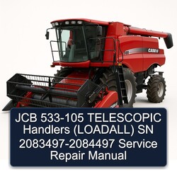 JCB 533-105 Telescopic Handlers (LOADALL) SN 2083497-2084497 Service Repair Workshop Manual PDF