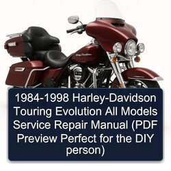 1984-1998 Harley Davidson Touring Harley-davidson Evolution All Models ( Preview Perfect DIY Person) Service Repair Workshop Manual PDF
