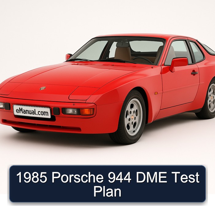 1985 Porsche 944 Dme Test Plan