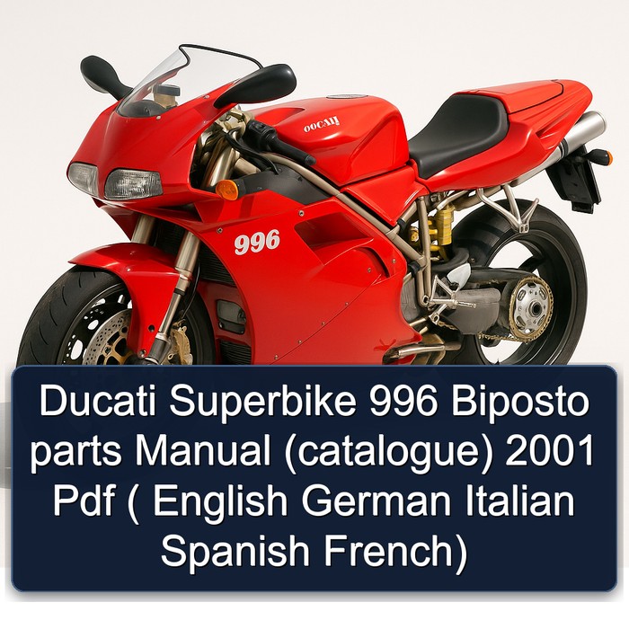 2001 Ducati 996 Superbike Biposto Parts (CATALOGUE) ( English German Italian Spanish French) Catalog PDF