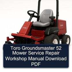 Toro Groundsmaster 52 Mower Service Repair Workshop Manual PDF