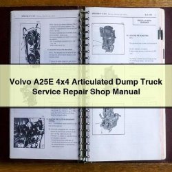 Volvo A25E 4x4 Articulated Dump Truck Shop Service Repair Workshop Manual PDF