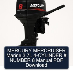 Mercury Mercruiser Marine 3.7l 4-cylinder Number 8 Service Repair Workshop Manual PDF
