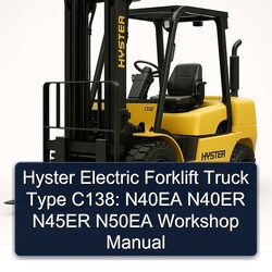 Hyster Electric Forklift Truck Type C138: N40EA N40ER N45ER N50EA Service Repair Workshop Manual PDF