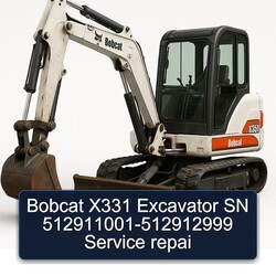 Bobcat X331 Excavator SN 512911001-512912999 Repai Service Repair Workshop Manual PDF