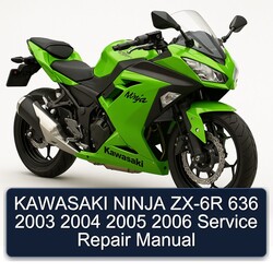 2003-2006 Kawasaki Ninja ZX-6R 636 Service Repair Workshop Manual PDF