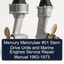 1963-1973 Mercury Mercruiser 01 Stern Drive Units Marine Engines Service Repair Workshop Manual PDF