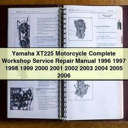 1996-2006 Yamaha XT Models XT225 Motorcycle Service Repair Workshop Manual PDF