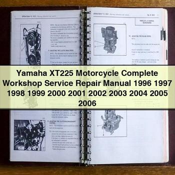 1996-2006 Yamaha XT Models XT225 Motorcycle Service Repair Workshop Manual PDF
