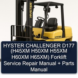 Hyster Challenger D177 (h45xm H50XM H55XM H60XM H65xm) Forklift Parts Catalog PDF