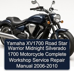 2006-2010 Yamaha Warrior XV1700 Road Star Midnight Silverado 1700 Motorcycle Service Repair Workshop Manual PDF