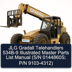 JLG Gradall Telehandlers 534B-9 Illustrated Master (s/n 0144860s; P/n 9103-4312) Parts Catalog PDF