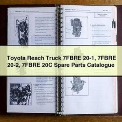Toyota Reach Truck 7FBRE 20-1 20-2 20C Spare Parts Catalog PDF