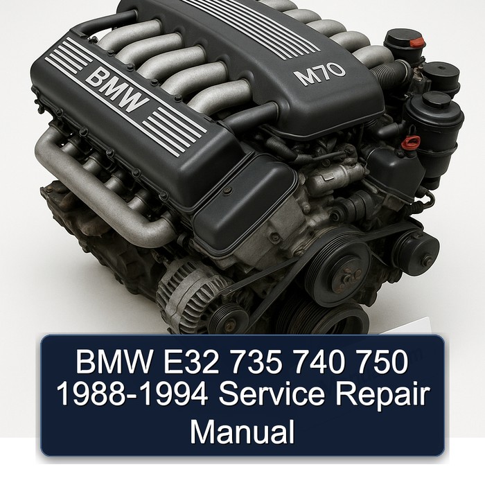 1988-1994 BMW 1 Series E32 735 740 750 Service Repair Workshop Manual PDF