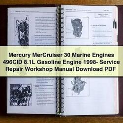 1998 Mercury Mercruiser 30 Marine Engines 496CID 8.1l Gasoline Engine Service Repair Workshop Manual PDF