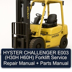 Hyster Challenger E003 (h30h H60h) Forklift H30H H60H Parts Catalog PDF