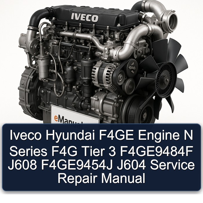 Isuzu N Series Iveco Hyundai F4GE Engine F4G Tier 3 F4ge9484f J608 F4ge9454j J604 Service Repair Workshop Manual PDF