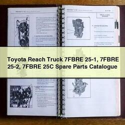 Toyota Reach Truck 7FBRE 25-1 25-2 25C Spare Parts Catalog PDF