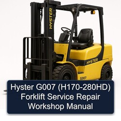 Hyster G007 (H170-280HD) Forklift H170 280HD Service Repair Workshop Manual PDF