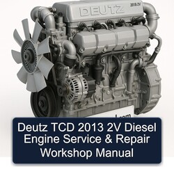 2013 Deutz 2V TCD Diesel Engine Service Repair Workshop Manual PDF