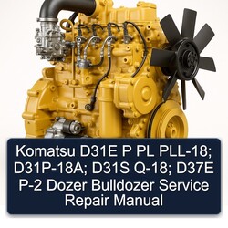 Komatsu D31E P PL Pll-18; D31p-18a; D31S Q-18; D37E P-2 Dozer Bulldozer Service Repair Workshop Manual PDF
