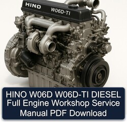 Hino W06D TI Diesel Engine Service Repair Workshop Manual PDF