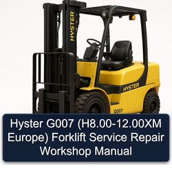 2000-2012 Hyster G007 (h8. .00xm Europe) Forklift H8.00 12.00XM Europe Service Repair Workshop Manual PDF