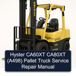 Hyster CA60XT CA80XT (A498) Pallet Truck Service Repair Workshop Manual PDF